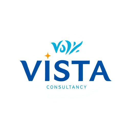 Professional logo design. Vista Visa Consultancy Logo generate 