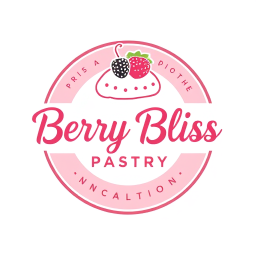 Professional logo design. Berry Bliss Pastry