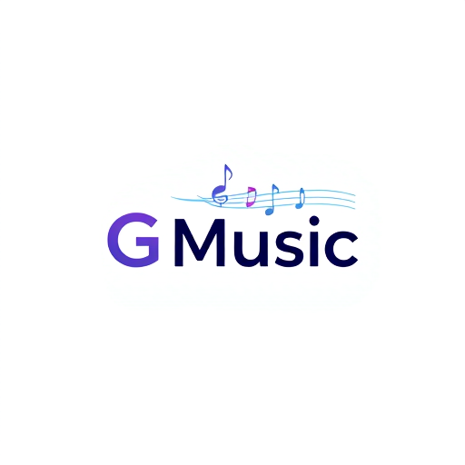 Professional logo design. Minimalist for a music company named "G Music Company": Clean lines, abstract musical notes or sound waves, vibrant yet sophisticated color palette (e.g., deep blues, electric purples, or bold oranges with black or white accents), modern sans-serif typeface. Design with a focus on scalability and digital adaptability, incorporating subtle gradients or glowing effects, and a transparent background.