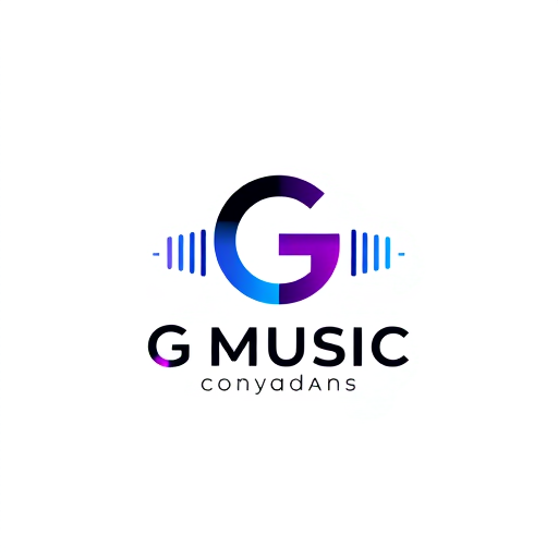 Professional logo design. Minimalist for a music company named "G Music Company": Clean lines, abstract musical notes or sound waves, vibrant yet sophisticated color palette (e.g., deep blues, electric purples, or bold oranges with black or white accents), modern sans-serif typeface. Design with a focus on scalability and digital adaptability, incorporating subtle gradients or glowing effects, and a transparent background. Best Desingn