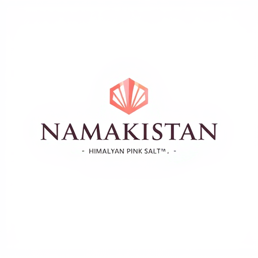 Professional logo design. “Design a premium logo for Namakistan with the tagline Himalayan Premium Pink Salt. The logo should feature a modern, elegant crystal-inspired icon that represents Himalayan pink salt. Use the color code #f8cdc7 as the primary theme. Keep the design minimal, luxurious, and professional with clean typography and a unique, memorable symbol.”