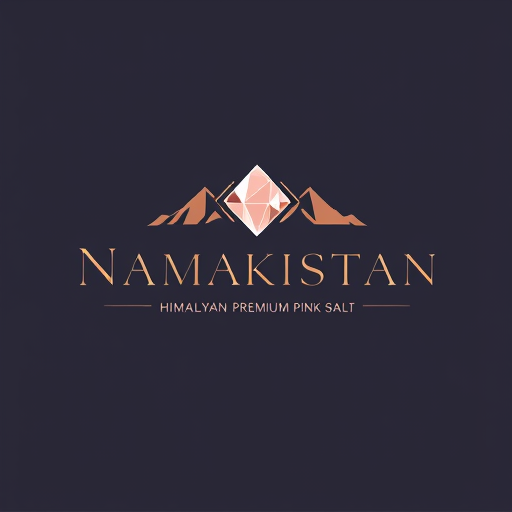 Professional logo design. “Create a unique and premium logo for a company named Namakistan with the tagline Himalayan Premium Pink Salt. The design should be minimal, modern, and luxurious. Use the color code #f8cdc7 as the main theme. Explore creative styles such as:A crystal-inspired icon symbolizing Himalayan pink salt.Abstract mountain shapes to represent the Himalayas.Elegant typography with subtle natural elements.The logo must look professional, memorable, and suitable for premium product packaging.”