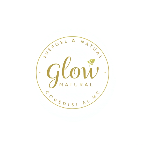 Professional logo design. Glow Natural Cosmetic & stationary generate with circle logo