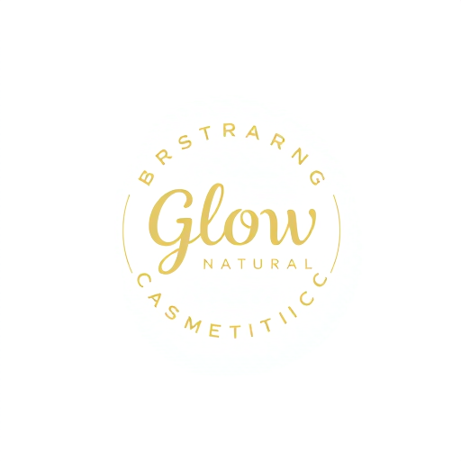 Professional logo design. Glow Natural Cosmetic & stationary generate with circle logo