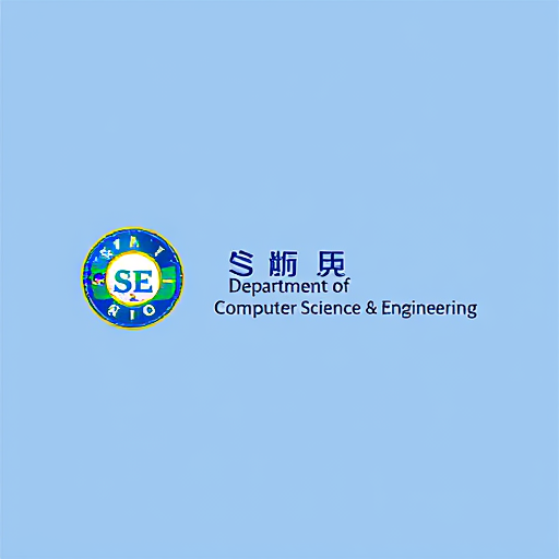 Professional logo design. "Design a modern, professional, and academic logo for the Department of Computer Science and Engineering (CSE). The logo should represent technology, innovation, and knowledge. Key elements to symbolize include: Core themes of CSE: computer, coding, circuits, algorithms, data networks, and artificial intelligence. Abstract representations: binary code (0s and 1s), neural networks, cloud, gears, or digital circuits. Educational aspect: a subtle academic touch such as a book, graduation cap, or abstract knowledge symbol. Style: clean, minimal, and futuristic with balanced symmetry. Shape preference: circular or shield-like form for institutional feel, or abstract geometric for modernity. Color palette: Blue (technology, trust), White (knowledge, clarity), and accents of Green or Orange (innovation and energy). Avoid too many colors. Typography: If text is included, use 'CSE' or 'Department of Computer Science & Engineering' in a modern sans-serif font, well-integrated with the logo. Usability: The logo should look good in both print (stationery, certificates) and digital formats (websites, dashboards, presentations). Overall impression: A forward-looking, intellectual, and innovative identity that reflects the blend of computing, engineering, and education."