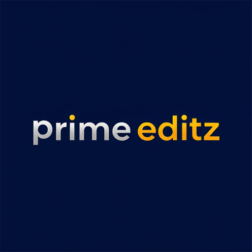 Professional logo design. create a logo of prime editz is the company name and with a colour combiantion of deep navy blue in background and logo colour will be in silver and golden yellow
