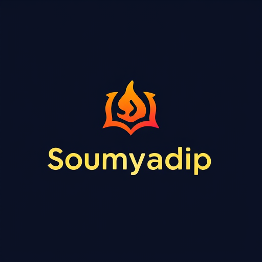 Professional logo design. logo name soumyaadip for web developer with computer better