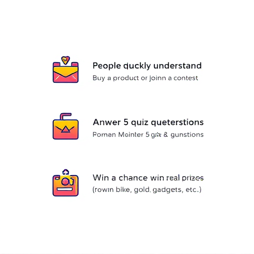 Professional logo design. People should quickly understand:Shop – Buy a product or join a contest.Play – Answer 5 quiz questions.Win – Stand a chance to win real prizes (bike, gold, gadgets, etc.).