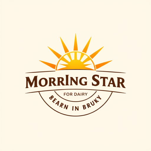 Professional logo design. Create a Morning Star for Dairy