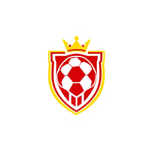 Professional logo design. Design a logo for a soccer team. The colors should be white, red and yellow. it should symbolize royalty