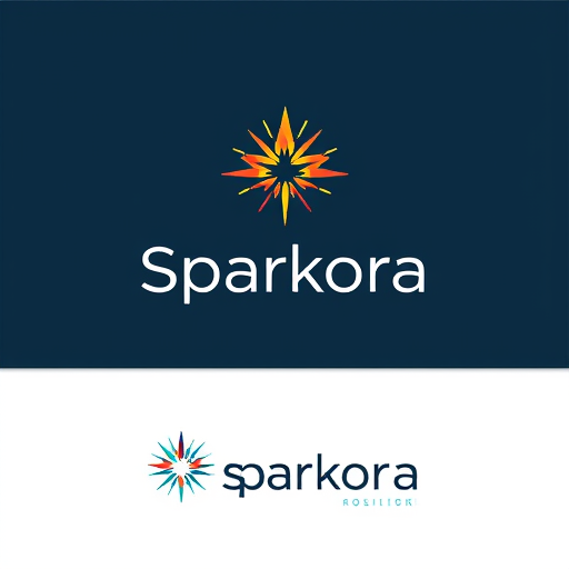 Professional logo design. Sparkora– “Spark” (ignition, energy) + “ora” (elegant, futuristic tone).