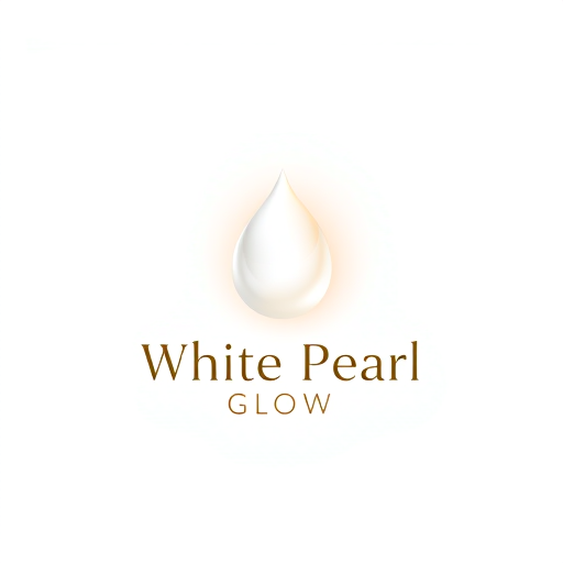 Professional logo design. Create a simple and creative logo for a beauty and skincare brand named White Pearl Glow. The logo should feature a clean, modern pearl symbol with a soft glowing aura around it, kept minimal without extra details. Use smooth curves and subtle gradients to give a premium and elegant feel. The typography should be sleek and modern, with ‘White Pearl Glow’ written in a clear, minimal font. Use a soft color palette of white, pearl tones, and a hint of gold or silver for elegance. Background plain white.