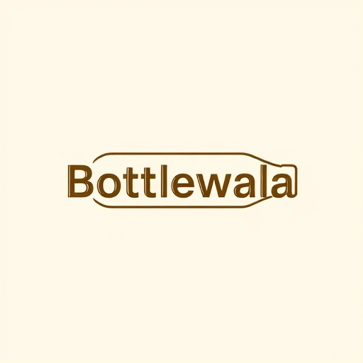 Professional logo design. The bottlewala name of the paper bottle company in the logo includes a horizontal bottle in that embossed bottlewala text. 