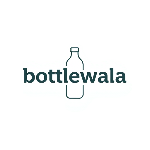 Professional logo design. The bottlewala name of the paper bottle company in the logo includes a horizontal bottle in that embossed bottlewala text. 