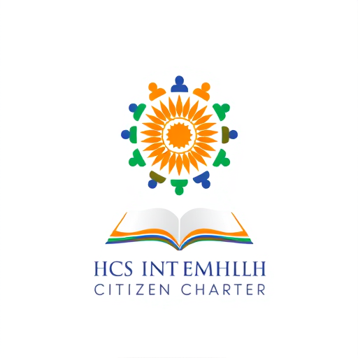 Professional logo design. Minimalist professional logo design for a government initiative "IFC Delhi - Citizen Charter". Include elements: Ashok Chakra at the center, abstract human figures around it representing citizens, an open book or scroll at the bottom symbolizing charter and transparency. Incorporate subtle Indian tricolor (saffron, white, green, blue) in modern flat design style. Use clean lines, bold sans-serif typography. Official, trustworthy, simple yet elegant government emblem style. White background, vector, high resolution. 