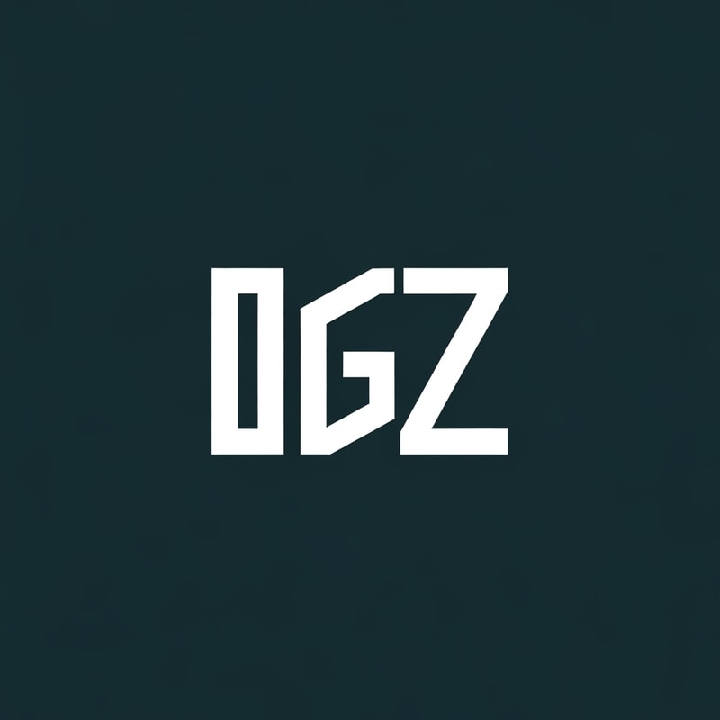 Professional logo design. Letterform logo for a company named "DGZ": a cohesive single lettermark forming DGZ as a unified icon, minimalist, modern, and geometric. Design with sharp edges and clean lines, inspired by architectural forms, with a sophisticated and professional visual execution. Solid background.