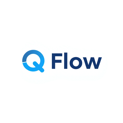 Professional logo design. Q flow it is a queue free, queu monitorningg app name