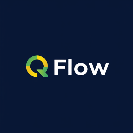 Professional logo design. Q flow it is a queue free, queu monitorningg app name