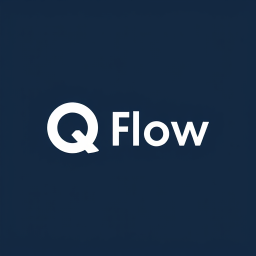 Professional logo design. Q flow it is a queue free, queu monitorningg app name