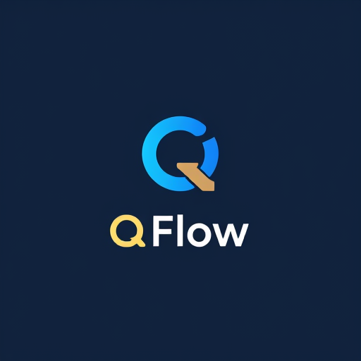 Professional logo design. Q flow it is a queue free, queu monitorningg app name