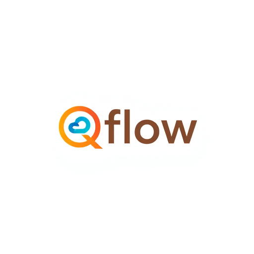 Professional logo design. Qflow Logo Design: