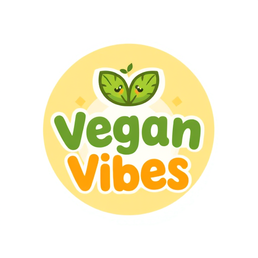 Professional logo design. Create a playful, vibrant logo for Vegan Vibes. Use bright greens, yellows, and earthy tones. Add cute illustrated elements like a smiling leaf, sprouting plant, or heart-shaped vegetable. Use rounded, friendly typography that feels warm and welcoming. The logo should radiate positivity, joy, and kindness."