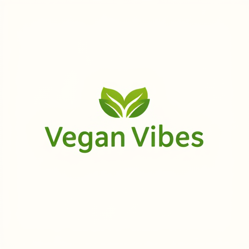 Professional logo design. Create a modern minimalist logo for a brand named Vegan Vibes. The design should feel fresh, natural, and inspiring. Use clean lines and soft earthy colors (green, white, light brown). Incorporate elements like leaves, sprouts, or a heart-shaped plant to symbolize compassion and plant-based living. The typography should be bold yet friendly, easy to read, with a smooth and organic style. The logo must look professional, scalable for social media, and emotionally connect with animal lovers and vegans. Add a subtle positive energy vibe, like soft glowing outlines or circular harmony shapes."