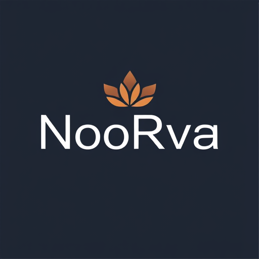 Professional logo design. NooRva logo for cosmetic packaging box