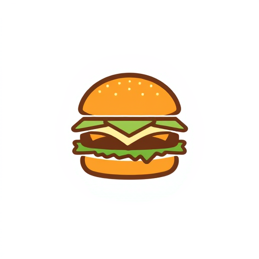 Professional logo design. creative burger