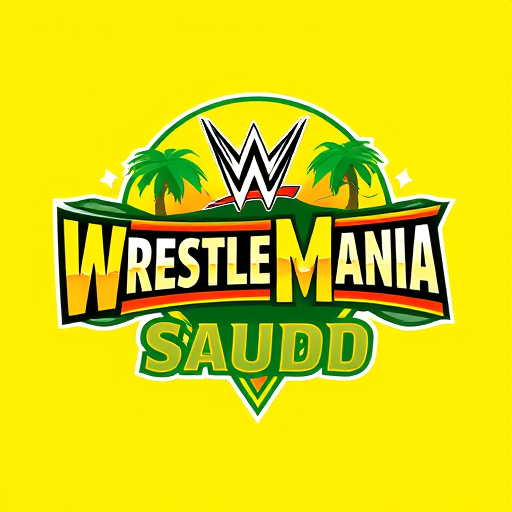 Professional logo design. so i wanna make wrestlemania saudi logo with wwe logo on it also palm tree and lighting too also moon too in a png form so can u make it tho? should've yellow and green color something related to saudi should've on it tho 