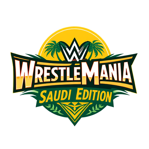 Professional logo design. so i wanna make wrestlemania saudi edition logo with wwe logo on it also palm tree and lighting too also moon too in a png form so can u make it tho? should've yellow and green color