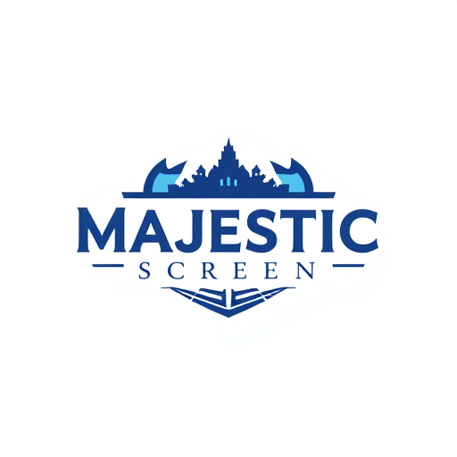 Professional logo design. create a logo with a name MajesticScreen for a movie website