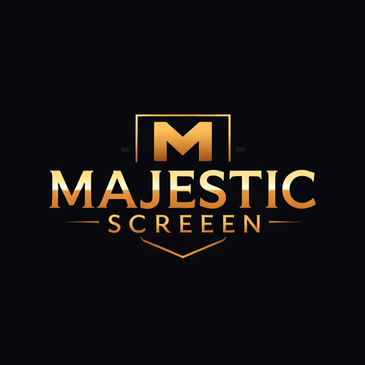 Professional logo design. create a logo with a name MajesticScreen for a movie website