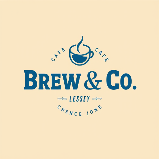 Professional logo design. Brew & Co is the name of my cafe , i need a logo with a variety text style and a single logo on i need it in blue