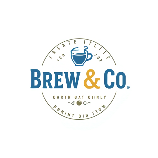 Professional logo design. Brew & Co is the name of my cafe , i need a logo with a variety text style and a single logo on i need it in blue
