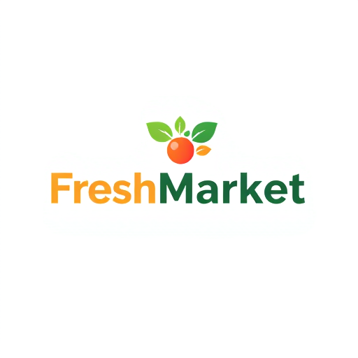 Professional logo design. FreshMarket
