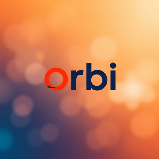 Professional logo design. create me a logo which should have gradiant orange and blue in the background i want blur background name is orbi add any symbols like square it should contain network