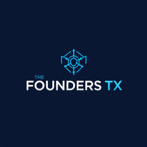 Professional logo design. Design a sleek, modern, and professional logo for "The Founders TX", a global conference on entrepreneurship and technology. The logo should visually represent innovation, leadership, startups, and futuristic technology. Use a bold yet minimal style with a symbol/icon + text combination. The design should feel inspiring, eye-catching, and world-class, something that immediately impresses and resonates with founders, investors, and tech leaders. Incorporate subtle elements like circuits, abstract tech shapes, or startup growth symbols without making it cluttered. The color palette should be modern and dynamic (e.g., shades of blue, teal, silver, or gradient tones) to represent trust, innovation, and progress. Ensure the logo looks timeless, scalable, and perfect across all mediums (print, digital, merchandise, stage branding).