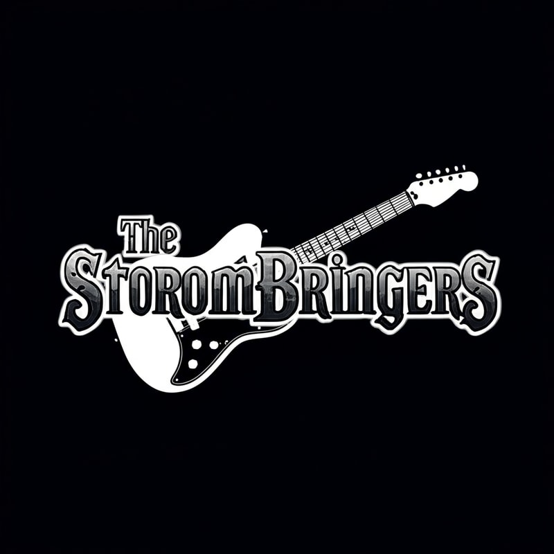 change the guiter in the middle toa electric guiter and dont remove the thunder effect behind the guitar and change the text to a more metallic