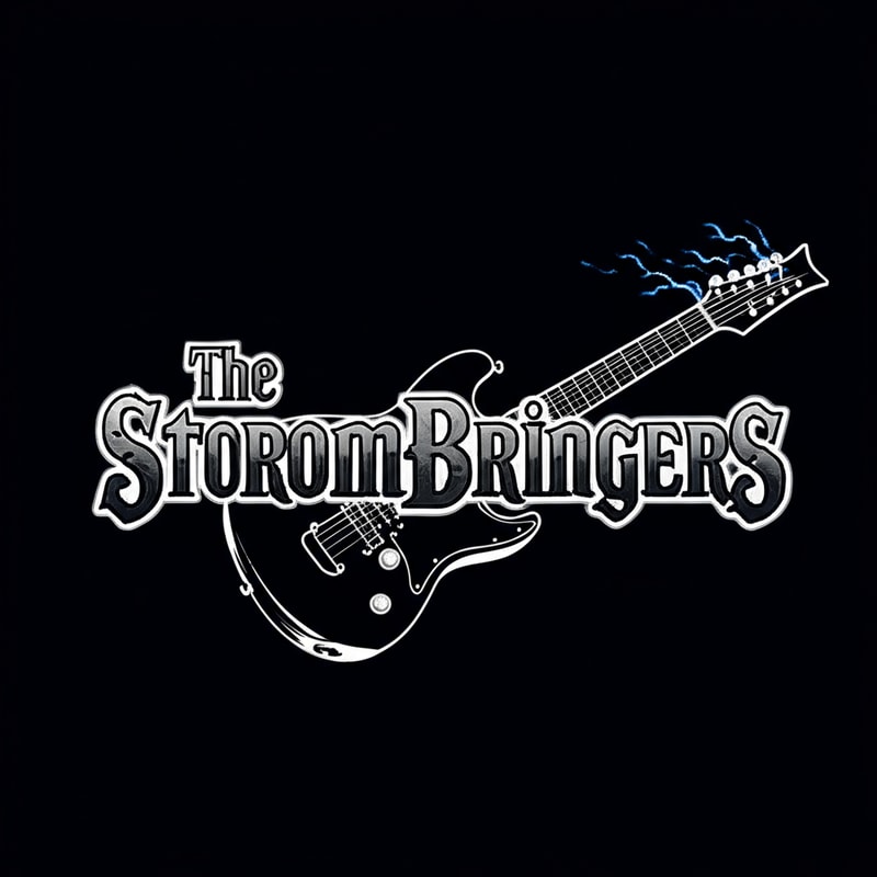 remove the guitar in the middle and replace with an electric guitar with small sparks as effects