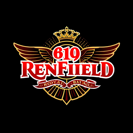 Professional logo design. royal enfield bike naming the title royal batauli showing emotion of brotherhood