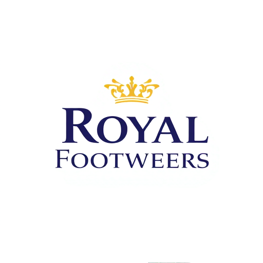 Professional logo design. Royal Footwears the font and theme must me white 