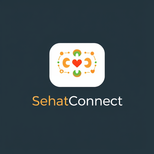 Professional logo design. Create a professional and approachable logo for SehatConnect, a telemedicine app dedicated to providing remote and mobile healthcare solutions across India, with a primary focus on rural Punjab. The logo should: Include healthcare symbols such as a medical cross, stethoscope, or heartbeat line to represent health services. Incorporate connectivity elements like network lines, signal waves, or nodes to symbolize telemedicine and remote access. Reflect rural community themes, potentially using subtle motifs like fields, leaves, or traditional Punjab patterns, to connect with the rural audience. Use a warm and trustworthy color palette featuring earth tones for rural warmth. Maintain a clean, simple design with smooth lines and minimal detail to ensure clarity and scalability on digital platforms. Use modern typography for the app name "SehatConnect" that is readable and balanced with the graphic. The overall style should be inviting and comforting, appealing to rural users while signaling technological reliability and healthcare support. 
