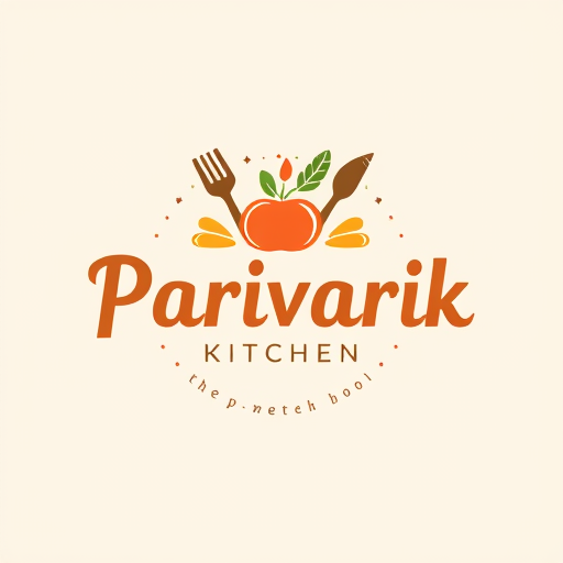 Professional logo design. food business brand startup logo with family "the parivarik kitchen"