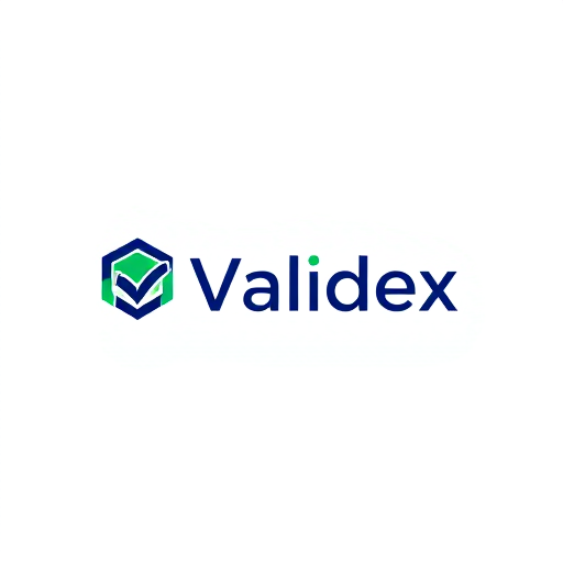 Professional logo design. Design a modern, professional logo for "Validex", an academic certificate authenticity validator platform.Style: Minimal, clean, and futuristic.Colors: Deep blue (#1E3A8A) and green (#10B981) to represent trust, security, and authenticity.Elements:A shield or checkmark to symbolize security & verification.A document or certificate icon integrated subtly.Typography: Bold, sans-serif font (clean and easy to read).Variations: Logo with icon + text ("Validex") and standalone icon version.Background: Transparent.