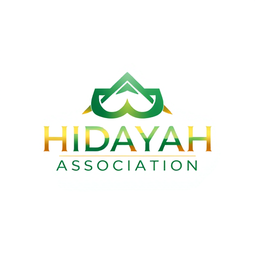 Professional logo design. "A modern, minimalist 3D Islamic logo design for 'HIDAYAH ASSOCIATION' with subtitle 'Deen Hub' The logo should be aesthetic, clean, and professional with smooth side edges and a modern Islamic geometric touch. Incorporate subtle Islamic patterns or abstract crescent/moon elements, keeping it simple but meaningful. Use a two-tone gradient color combination of Emerald Green (#009B77) and Royal Gold (#FFD700) for elegance, blending smoothly in a metallic 3D style. The text 'HIDAYAH ASSOCIATION' with subtitle 'Deen Hub' should be bold, modern, and integrated harmoniously into the design. The overall look should be sophisticated, spiritual, and contemporary—perfect for an Islamic organization." Show it from the side look 