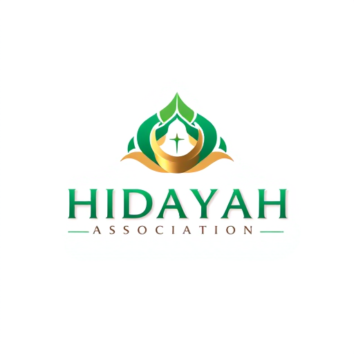 Professional logo design. "A modern, minimalist 3D Islamic logo design for 'HIDAYAH ASSOCIATION' with subtitle 'Deen Hub' The logo should be aesthetic, clean, and professional with smooth side edges and a modern Islamic geometric touch. Incorporate subtle Islamic patterns or abstract crescent/moon elements, keeping it simple but meaningful. Use a two-tone gradient color combination of Emerald Green (#009B77) and Royal Gold (#FFD700) for elegance, blending smoothly in a metallic 3D style. The text 'HIDAYAH ASSOCIATION' with subtitle 'Deen Hub' should be bold, modern, and integrated harmoniously into the design. The overall look should be sophisticated, spiritual, and contemporary—perfect for an Islamic organization."