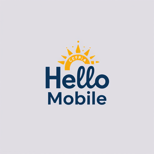 Professional logo design. Cerate Logo name is Hello Mobile 