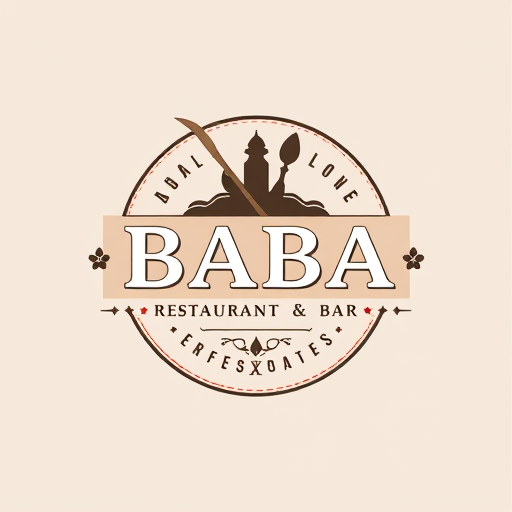 Professional logo design. BABA RESTAURANT & BAR