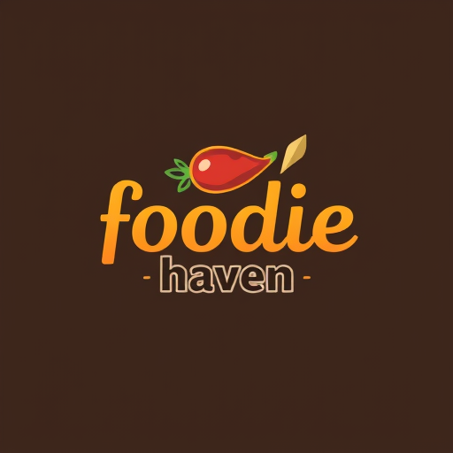 Professional logo design. A food page name "foodie haven"